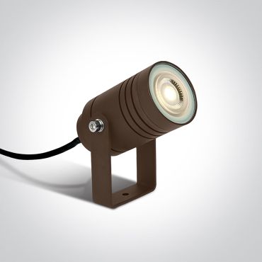ONE Light GU10 Garden - spot au sol sur pointe - Ø 13,2 x 11,2 cm - IP65 - marron