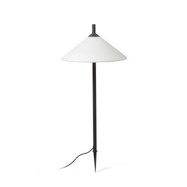 Faro Saigon - spot au sol sur piquet avec prise - Ø 55 x 135 cm - IP65 - blanc mat