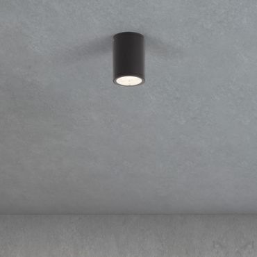 Nova Luce Lumina - plafonnier extérieur - Ø 8 x 10 cm - 9W LED inclus - IP65 - anthracite foncé