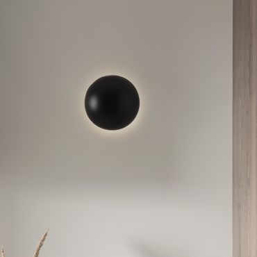 Nova Luce Iona - applique murale - Ø 12,5 x 5 cm - 3W LED inclus - noir sablé