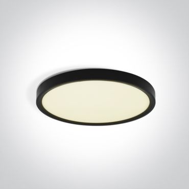 ONE Light Plafo - plafonnier - Ø 23 x 2,5 cm - 18W LED inclus - noir