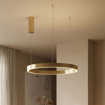 Nova Luce Elowen - lampe suspendue - Ø 60 x 150 cm - 60W dimmable LED inclus - gold