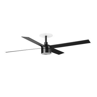 Faro Rudder Tek 4 L - ventilateur de plafond avec lumière et rosace encastrée - Ø 132 cm - mat noir - 3000K