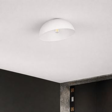 Nova Luce Onia - plafonnier - Ø 40 x 25 cm - blanc sablé