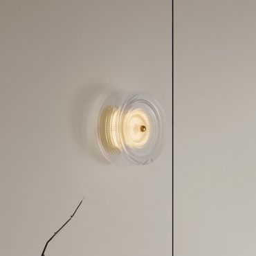 Nova Luce Keros - applique murale - Ø 16 x 9,6 cm - 6W LED inclus - platine or