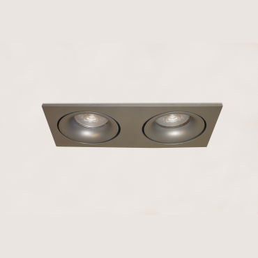 Artdelight Alice - spot à encastrer - 183,5 x 90 mm, 2 x Ø 80 mm à encastrer - gris
