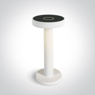 ONE Light Portable Table Light - lampe de table d'extérieur -  rechargeable par câble USB - Ø 9 x 20 cm - 2,5W dimmable LED inclus - IP65 - blanc