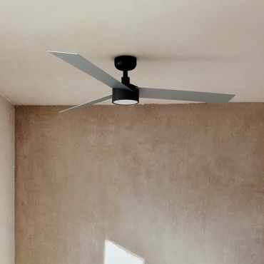Faro Cruiser L - ventilateur de plafond avec lumière - Ø 132 cm - noir mat et aluminium