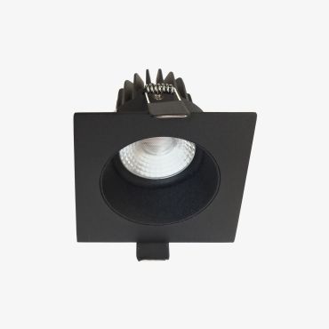 Artdelight Venice 2708 GU10 - spot encastré - 80 x 80 mm, Ø 74 mm taille d'encastrement - noir
