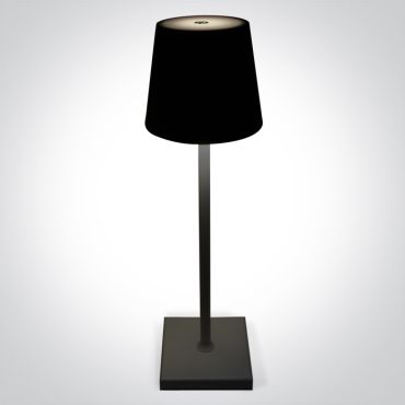 ONE Light Portable Trendy Light - lampe de table rechargeable - Ø 11 x 38 cm - 3,5W dimmable LED inclus - IP54 - noir