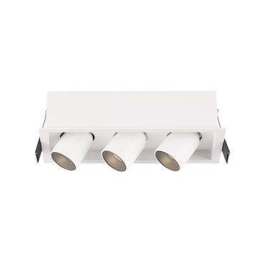 Nova Luce Desert - spot 3L - 15,7 x 6,2 x 6,6 cm - 3 x 3W LED inclus - blanc