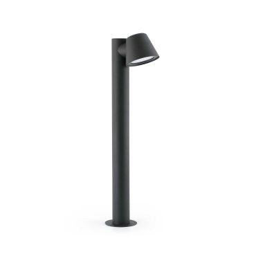 Faro Gina - poteau de jardin - 11,5 x 11 x 70 cm - IP44 - gris foncé