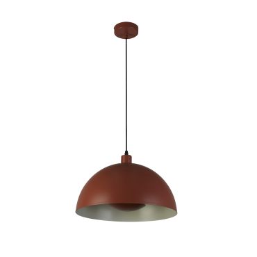 Searchlight Mars - lampe suspendue - Ø 40 x 150 cm - orange brûlé et crème