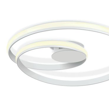 ONE Light Swirl - plafonnier - Ø 58 x 9,5 cm - 30W LED inclus - blanc
