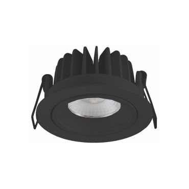 Artdelight Venice 1210 - spot encastré - Ø 90 mm, Ø 83 mm encastré - 10W LED dimmable inclus - IP44 - noir