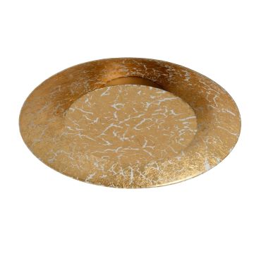 Lucide Foskal - plafonnier - Ø 21,5 x 5,2cm - 6W LED inclus - laiton