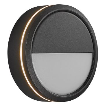 Nordlux Smart Ava - applique murale - éclairage intelligent - Ø 20 x 6,7 cm - 9,5W LED inclus - IP54 - noir