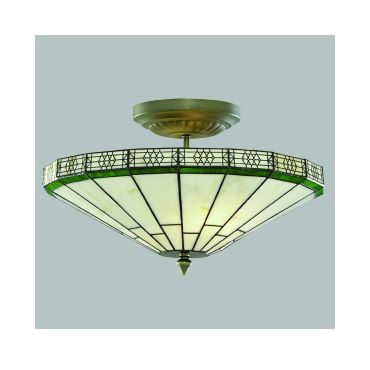 Searchlight New York - plafonnier - Ø 41 x 25,2 cm - ambre