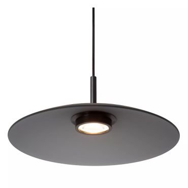 Lucide Menga - lampe suspendue - Ø 40 x 150 cm - 12W LED dimmable inclus - fumé