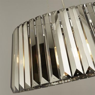 Searchlight Tiara - lampe suspendue - Ø 46 x 150 cm - chrome