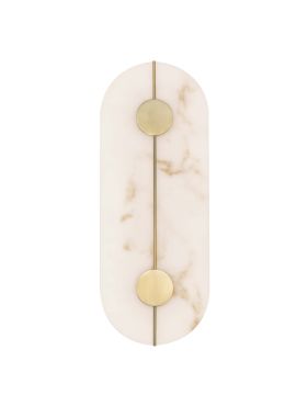 Nova Luce Aider - applique murale - 16,5 x 42,5 x 5,5 cm - 19W LED inclus - laiton doré