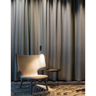 Nova Luce Aila - lampe suspendue - Ø 5,6 x 120 cm - noir sable