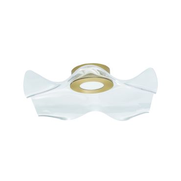 Nova Luce Siderno - plafonnier - 50 x 50 x 20 cm - 31W LED inclus - or