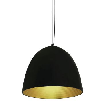 ONE Light Bowl Shade Pendant - lampe suspendue - Ø 30 x 192 cm - noir et laiton