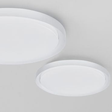 Nova Luce Troy - plafonnier - Ø 56 x 7,5 cm - 50W LED dimmable inclus - blanc mat