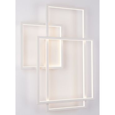Maxlight Geometric - applique murale - 70 x 9 x 54 cm - 45W LED inclus - blanc