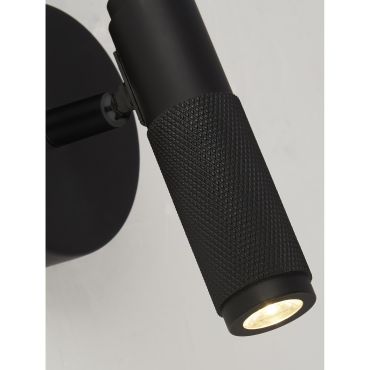 Searchlight Handlebar - applique murale - 8,5 x 8,5 x 13,5 cm - 3W LED incl. - noir
