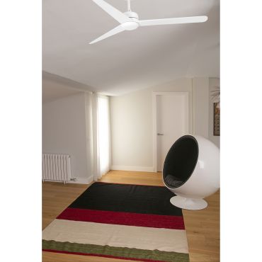Faro Nuu - ventilateur de plafond avec télécommande et minuterie - ventilateur intelligent - Ø 132 cm - blanc mat