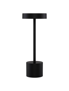 Nova Luce Fumo - lampe de table rechargeable - Ø 11,8 x 30 cm - 2W dimmable LED inclus - IP54 - noir foncé