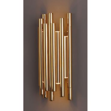 Maxlight Organic - applique murale - 19 x 10 x 43 cm - 8 x 1W LED dimmable inclus - or