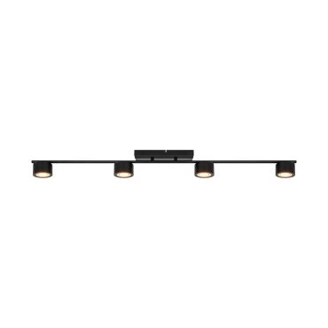 Nordlux Clyde - plafonnier - 115 x 8,5 x 10 cm - 3 niveaux de gradation - 4 x 5W LED inclus - noir