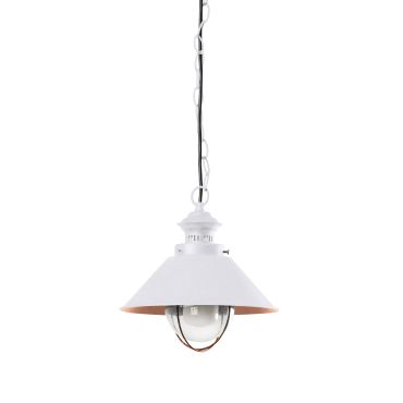 Faro Nautica - lampe suspendue - Ø 26 x 101,5 cm - IP44 - blanc et cuivre