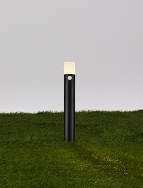 Nova Luce Paul - lampe de jardin sur pique - Ø 9,5 x 60 cm - 10W LED inclus - IP65 - noir sablé