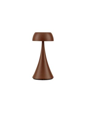 Nova Luce Ycro - lampe de table rechargeable pour extérieur - Ø 8 x 17,5 cm - 2W dimmable LED inclus - IP54 - corten