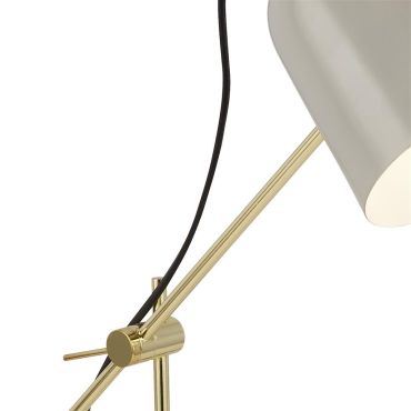 Searchlight Odyssey - lampe à poser - 39 x 49 cm - gris et or
