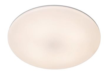 Lucide Olson - plafonnier - Ø 29 x 4,5 cm - 24W LED incl. - couleur de lumière réglable - IP44 - opale et blanc