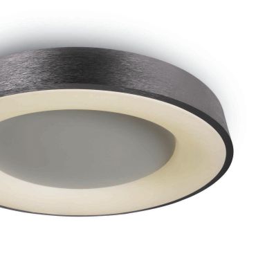 ONE Light Plafo décoratif - plafonnier - Ø 60 x 8,7 cm - 50W LED inclus - anthracite brossé