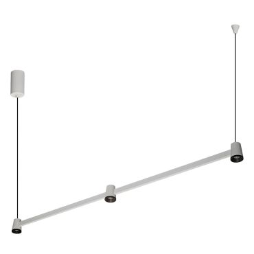 VK Lighting Iris - lampe suspendue - 103,9 x 165 cm - 3x 5W dimmable LED inclus - blanc et noir
