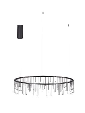 Nova Luce Stellar - lampe suspendue - Ø 80 x 150 cm - 31W dimmable LED inclus - noir chromé