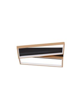 Nova Luce Elize - plafonnier - 43,2 x 35 x 8 cm - 28W LED dimmable inclus - noir et or