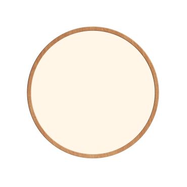 Nordlux Oja - plafonnier de salle de bain - Ø 42,4 x 2,3 cm - 24W LED dimmable inclus (2700K) - IP54 - feuille de bois