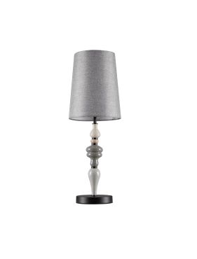 Nova Luce Damo - lampe de table - Ø 22 x 62 cm - noir mat, gris et brun