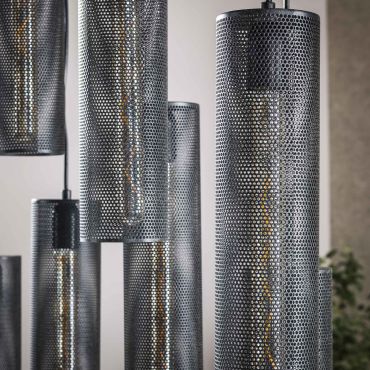 Vico Tube Mesh - lampe suspendue - 100 x 30 x 150 cm - noir