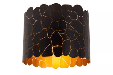Lucide Almelo - plafonnier - Ø 25,5 x 22 cm - noir