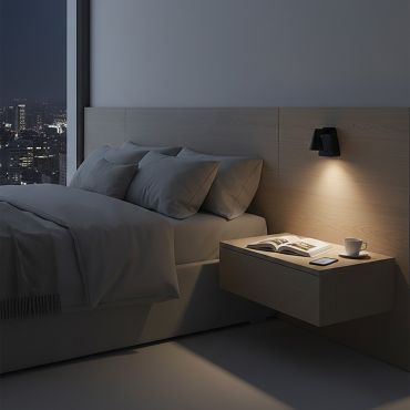 VK Lighting Trek - applique murale - 7,5 x 10 cm - 6W LED inclus - noir