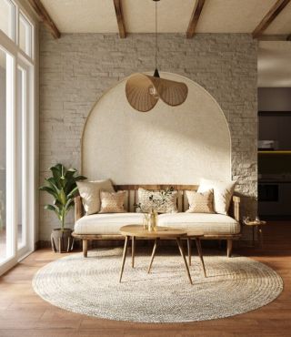 Maxlight Koshi - lampe suspendue - 60 x 32 x 120 cm - noir et marron clair